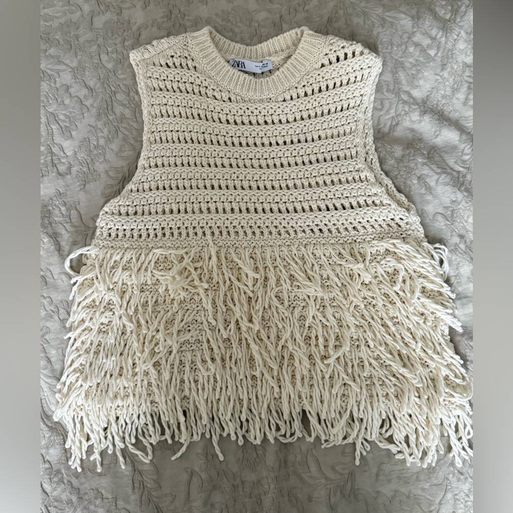 Zara Crochet Vest Size S